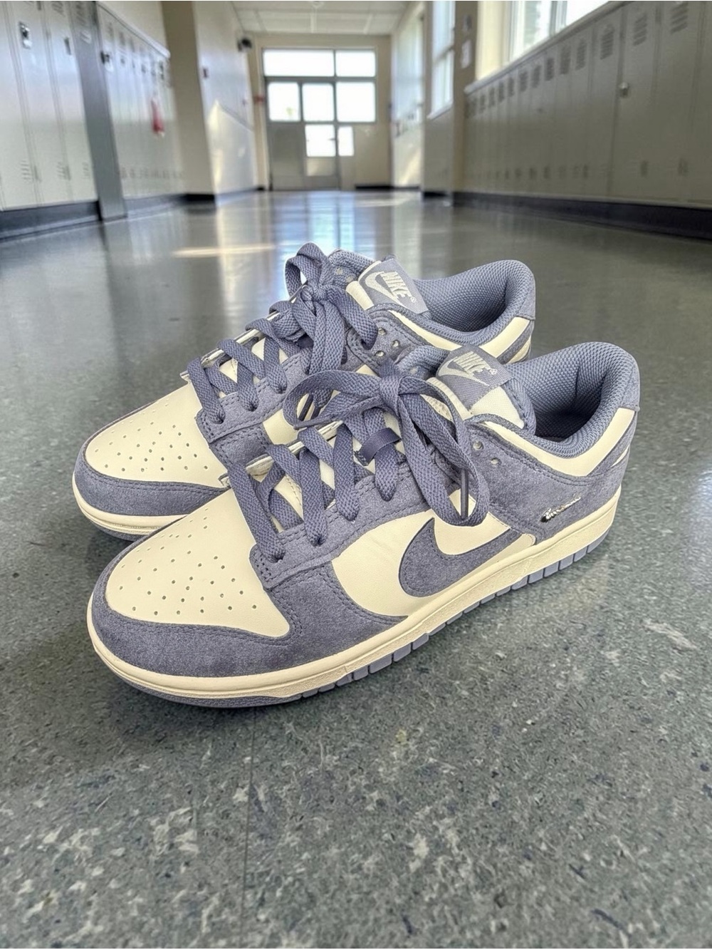 Nike Women’s Dunk low in Sail and World Indigo size 11.5W